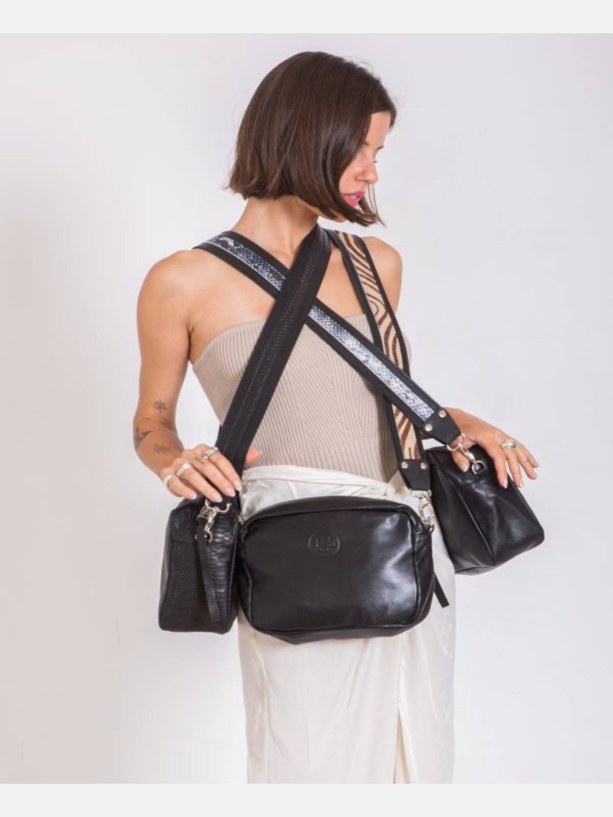 TES – Diana bag רצועה זברה