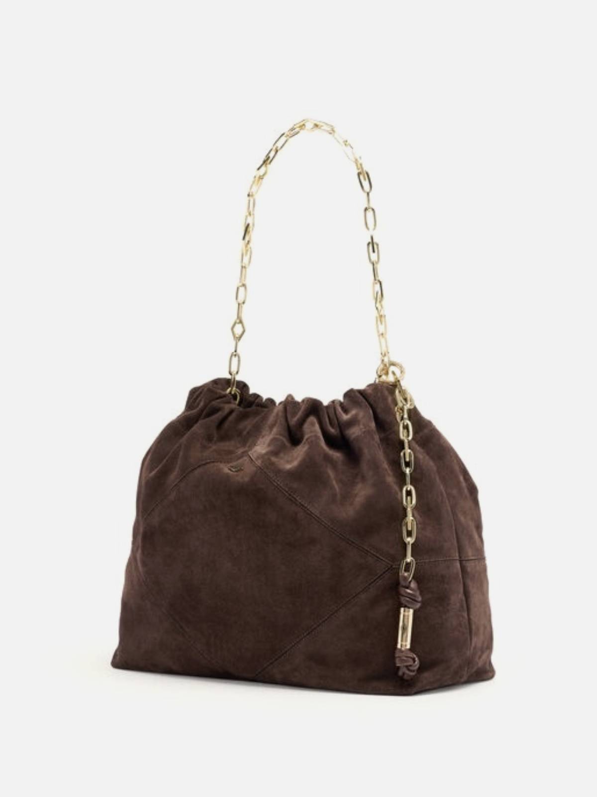 BA&SH – June tote bag suede dark brown