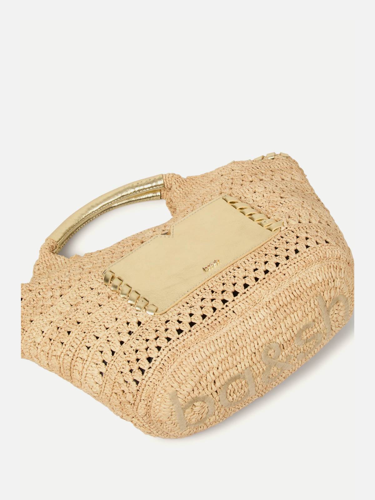 BA&SH – Ara raffia bag natural and gold