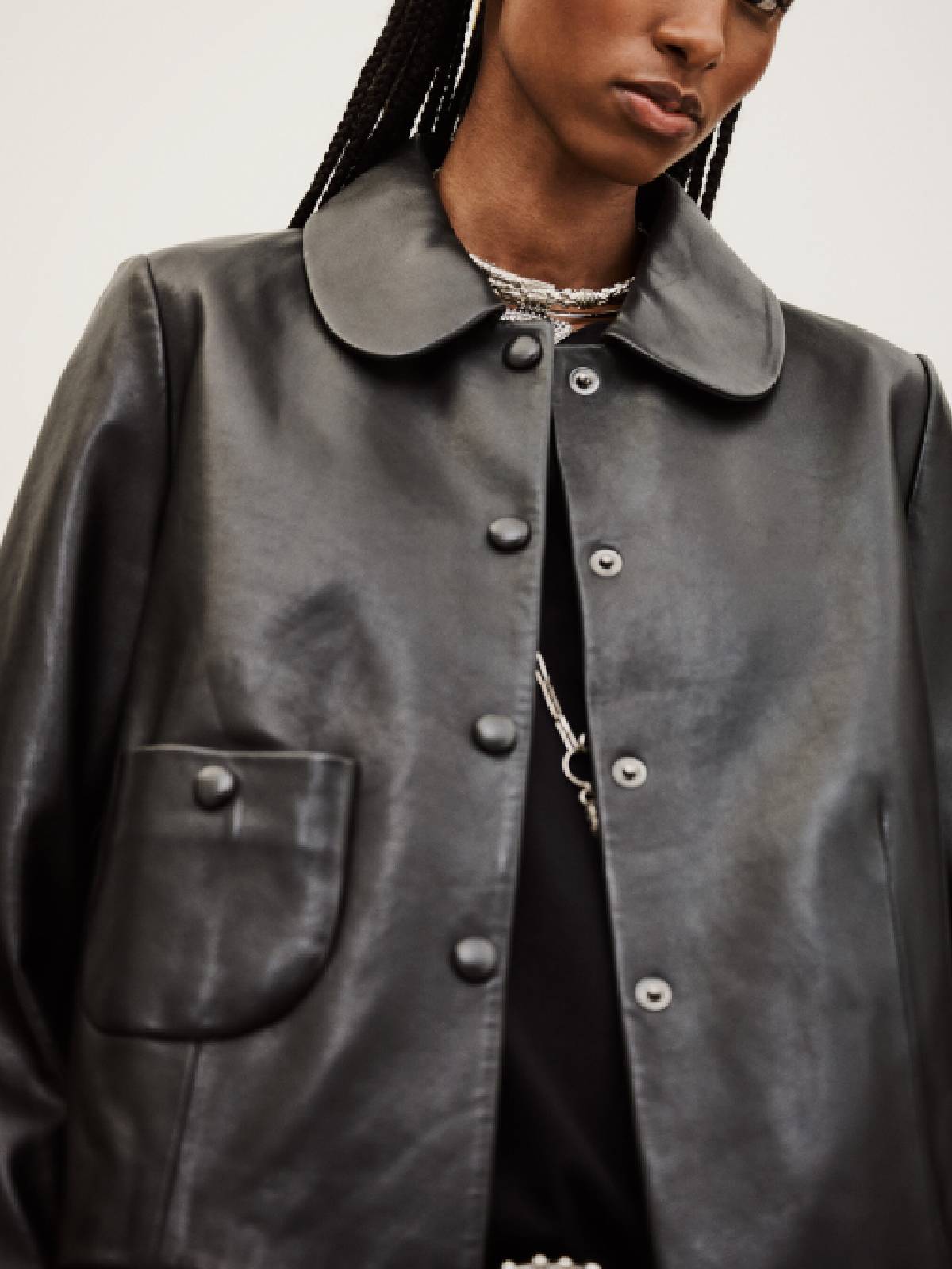 BA&SH -Milos leather jacket black