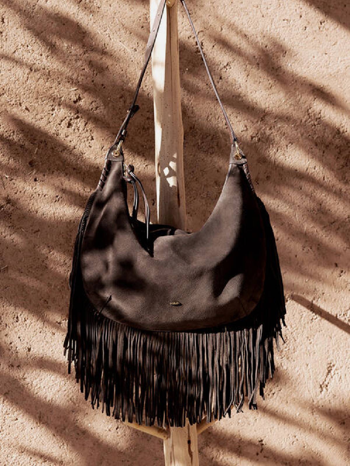 BA&SH – SWING fringed bag dark brown