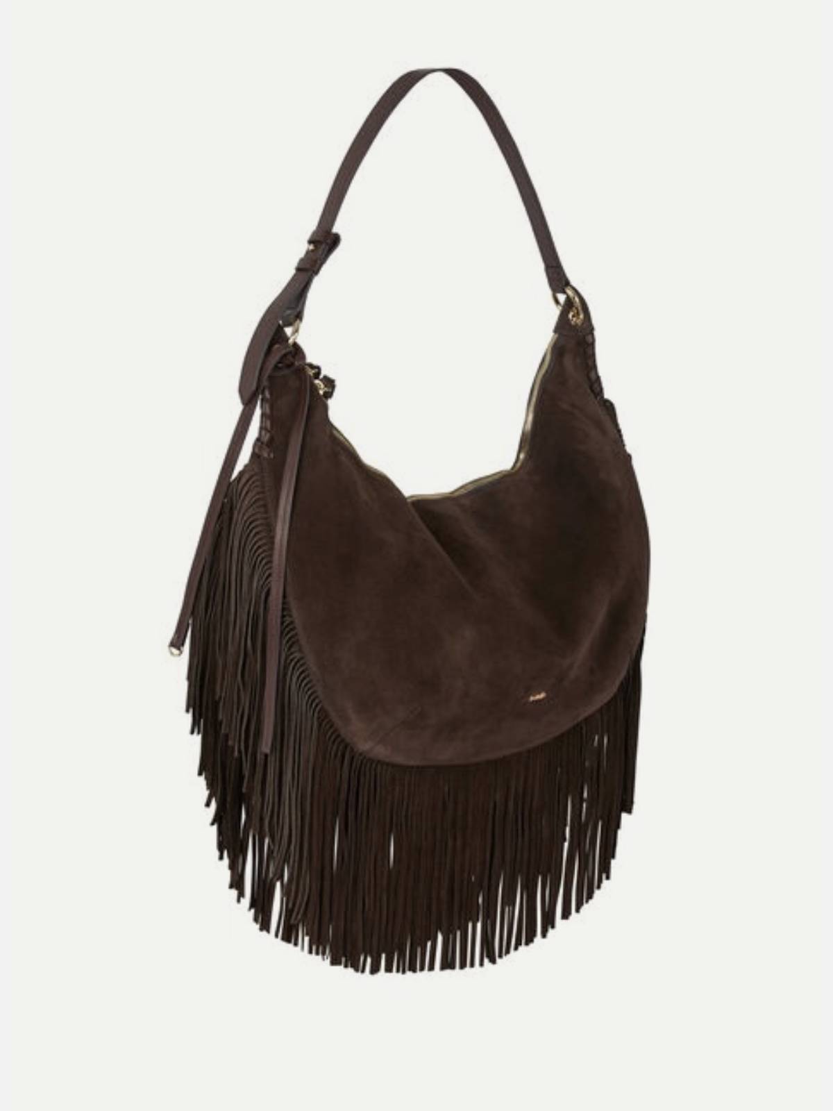 BA&SH – SWING fringed bag dark brown