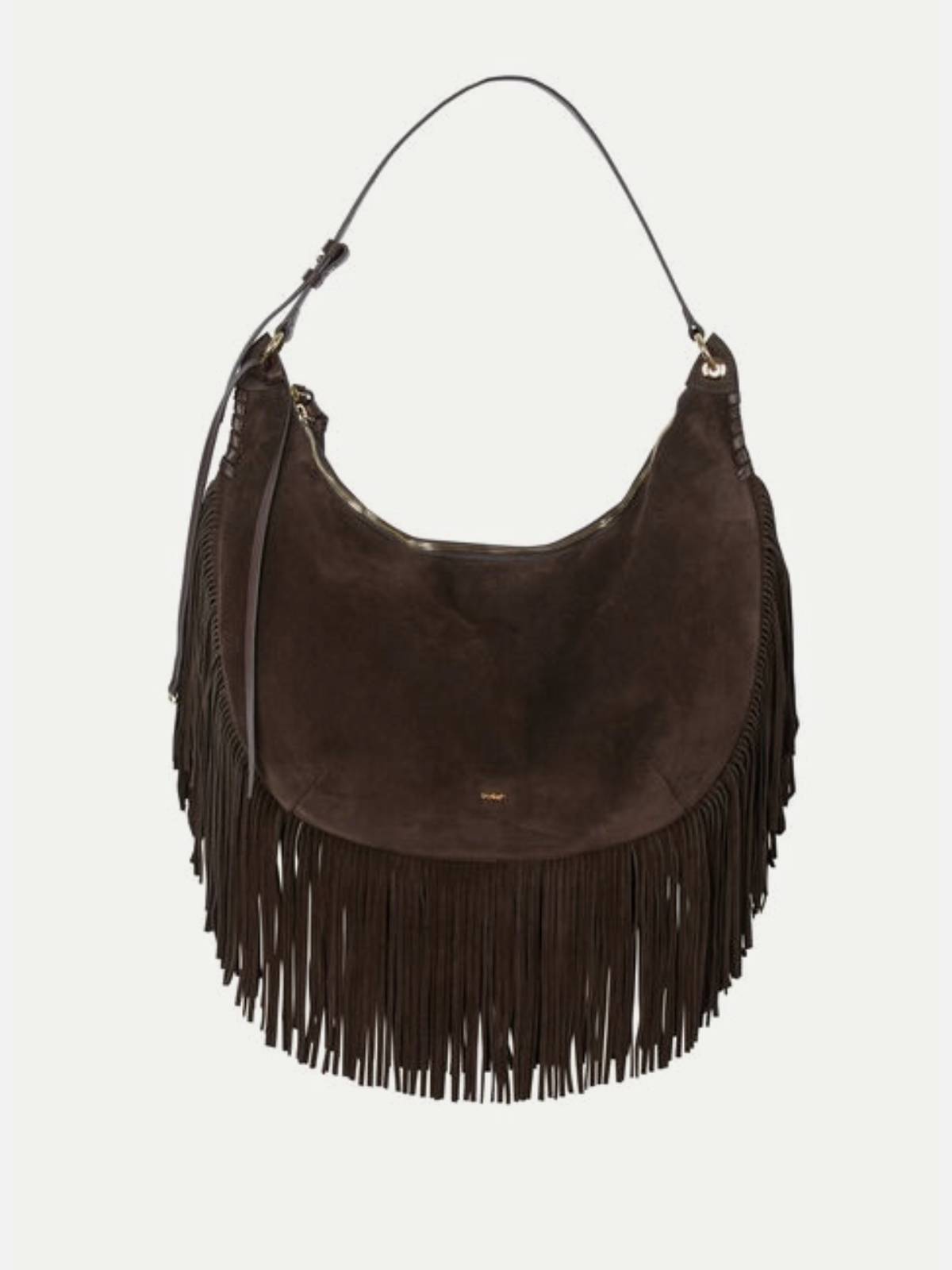 BA&SH – SWING fringed bag dark brown