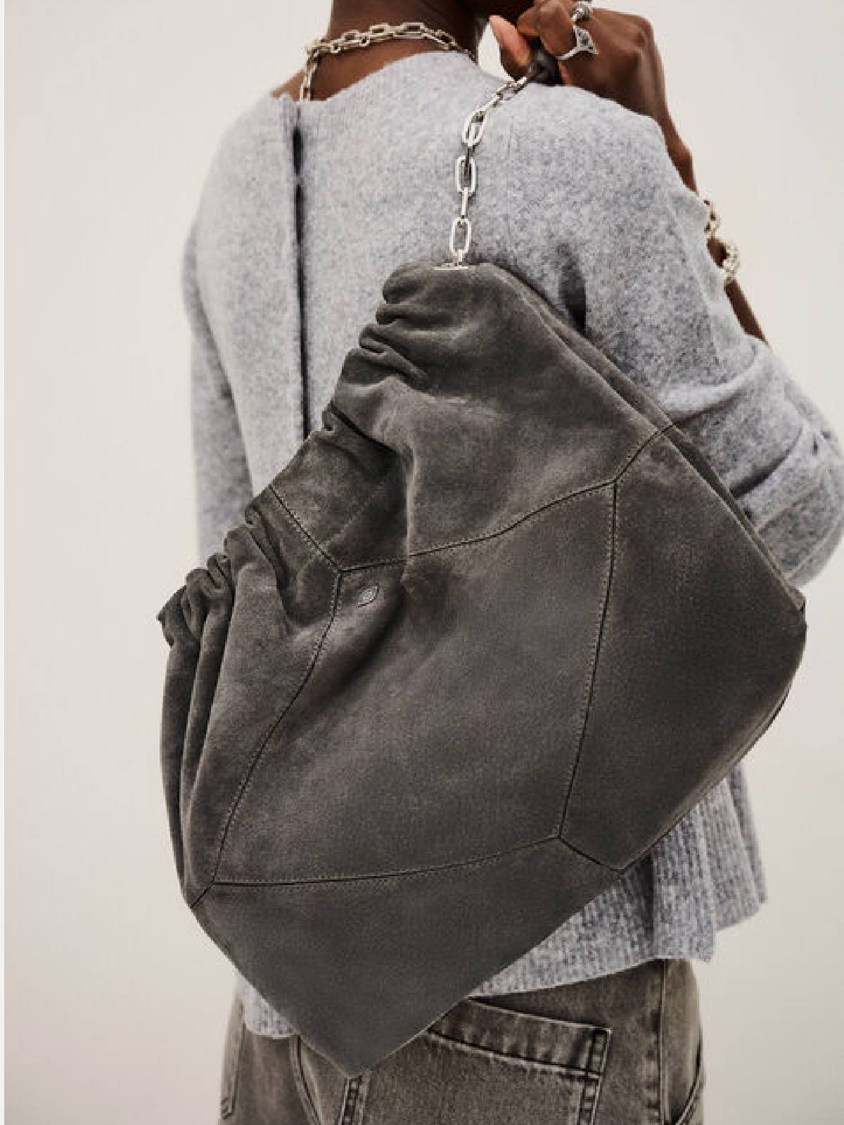 BA&SH – June tote suede gray