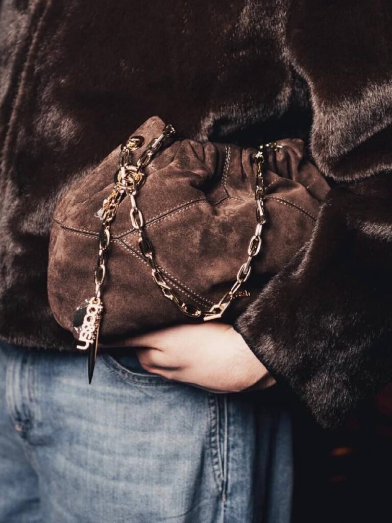 BA&SH -Mini June tote bag dark brown
