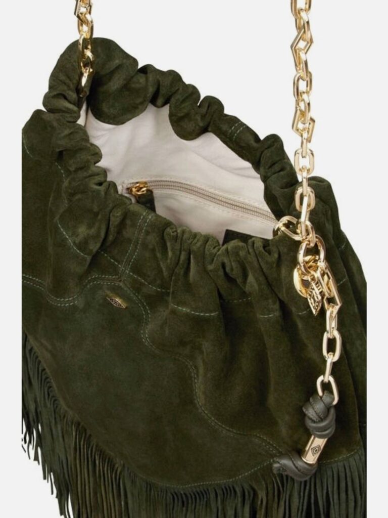 BA&SH – JUNE fringed bag green