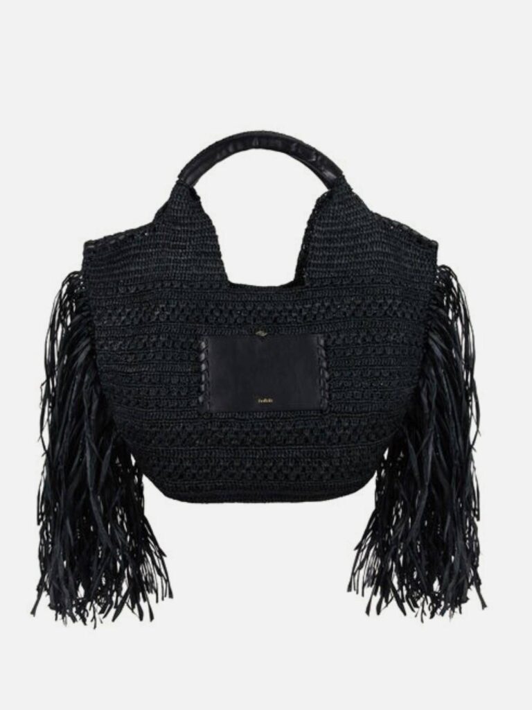 BA&SH – Ara raffia bag fring