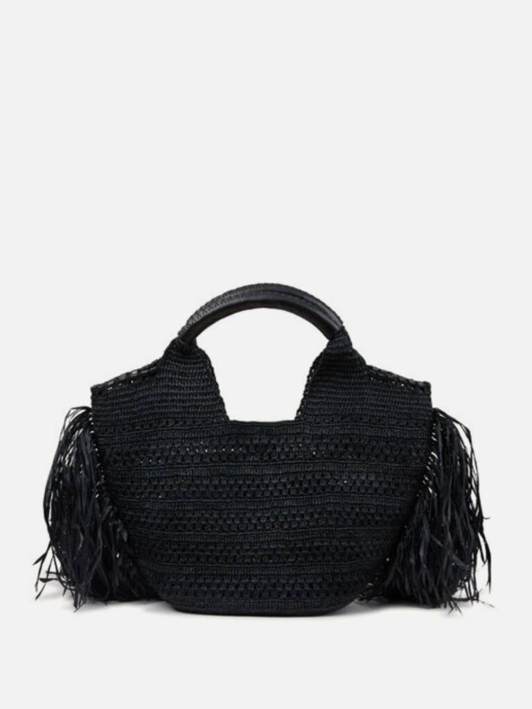 BA&SH – Ara raffia bag fring