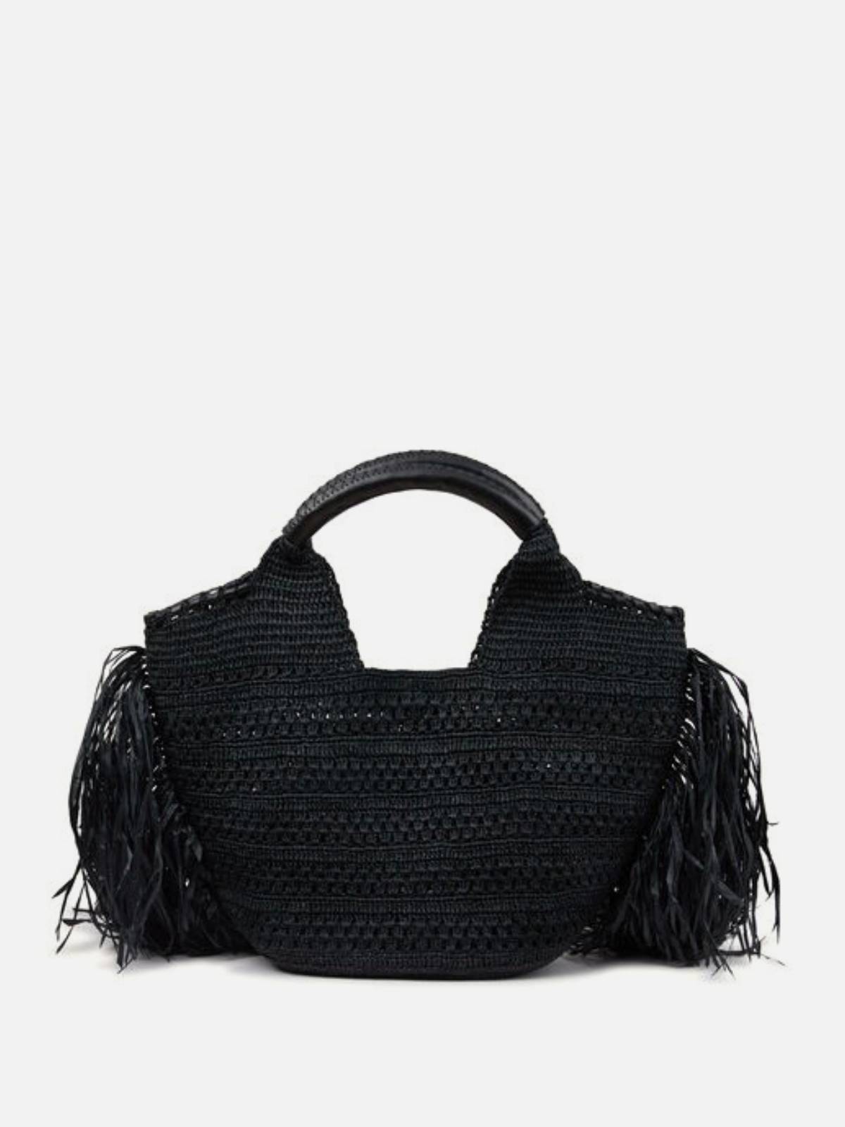 BA&SH - Ara raffia bag fring - Image 4